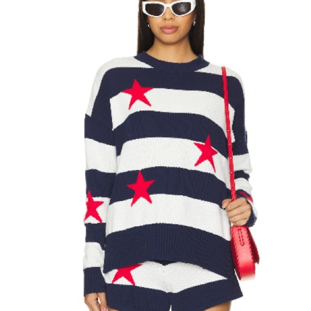 Beach Riot Liberty Sweater and Shorts with Stars & Stripes